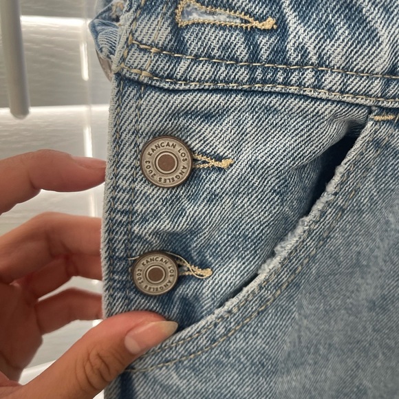 KanCan High Rise 90's Overall Shorts - Picture 3 of 11